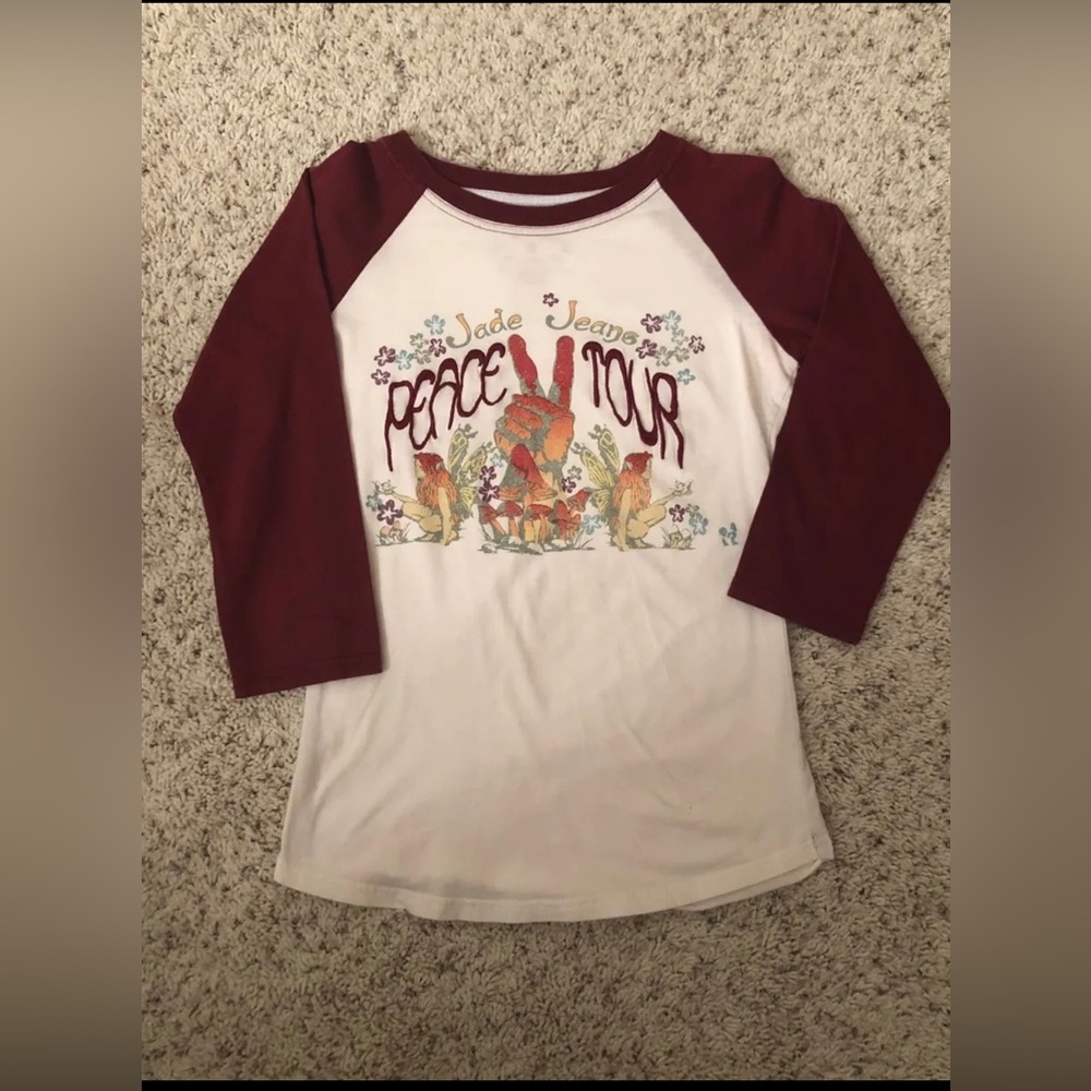 Peace Tour T-Shirt - Junior Size: Small - Jade Jeans - Excellent Used Condition